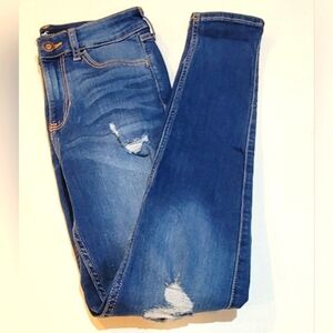 Hollister Women's High-Rise, Super Skinny Jeans.  Blue, Size 1R